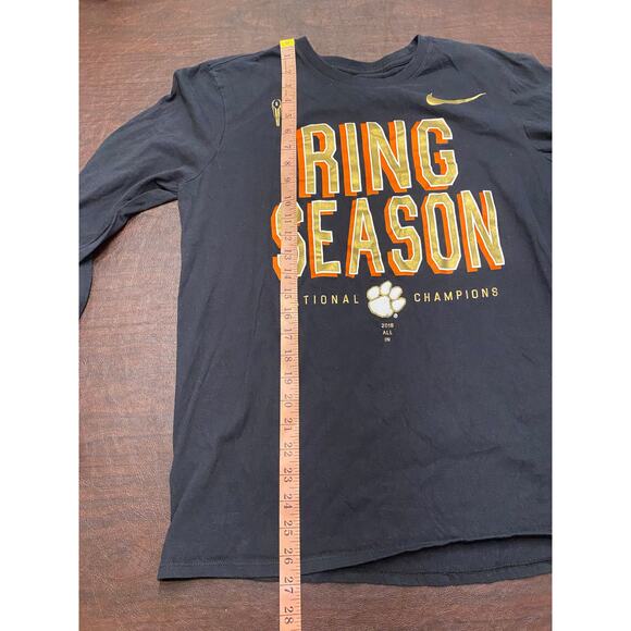 Nike Clemson Tigers 2018 National Champions “Ring Season” Long Sleeve Shirt Med - Picture 5 of 6
